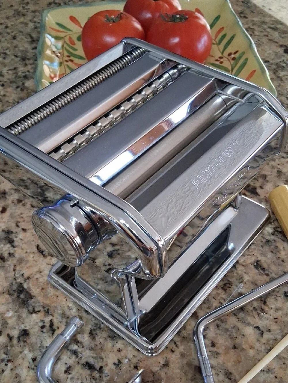 Himark Kitchen Gourmet Pasta Queen Noodle Making Machine. Crome Plated Steel.